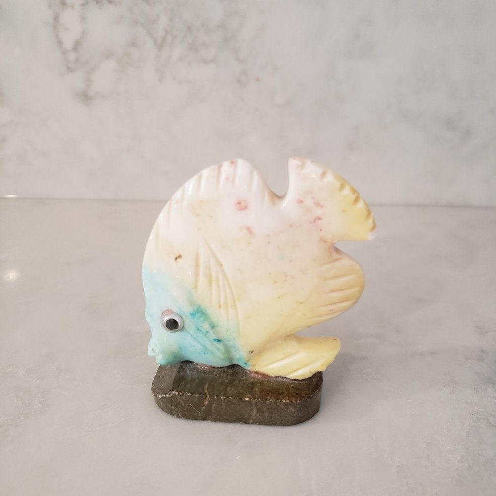 Stone fish statue
